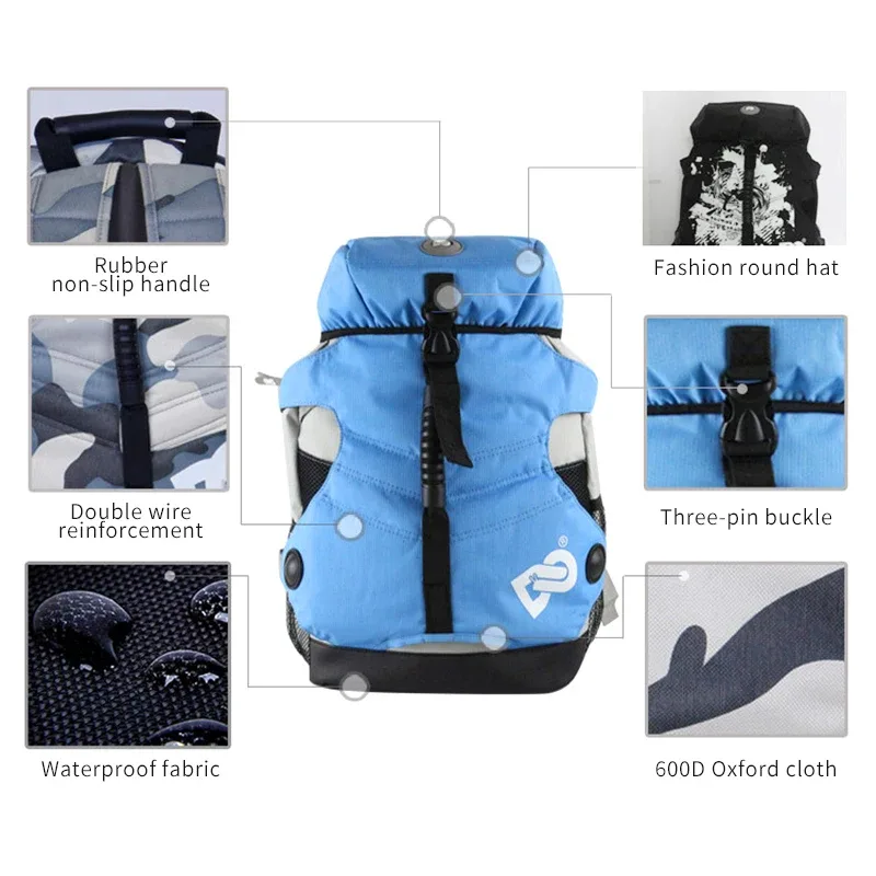 sacs de plein air de mode unisexe patins à roulettes professionnels sac à dos sac à dos de sport de plein air sacs de sport multi-poches durables pour hommes