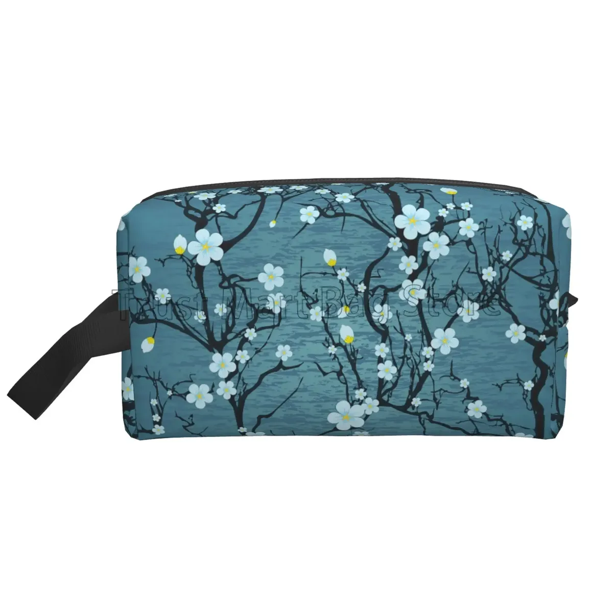 sacs à cosmétiques japonais sakura imprimés fleurs de cerisier pour femmes, pochette de toilette de voyage à fermeture éclair, grand sac de maquillage résistant à l'eau, cadeau