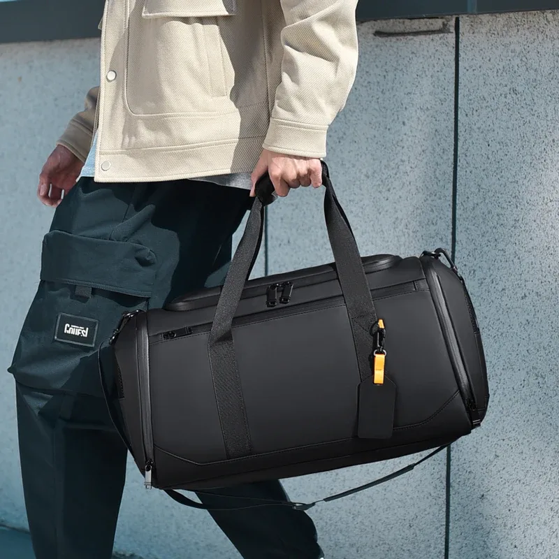 sac polochon de voyage de grande capacité – tissu oxford durable, sac de sport spacieux et élégant, sac de nuit pour le week-end pour l'université