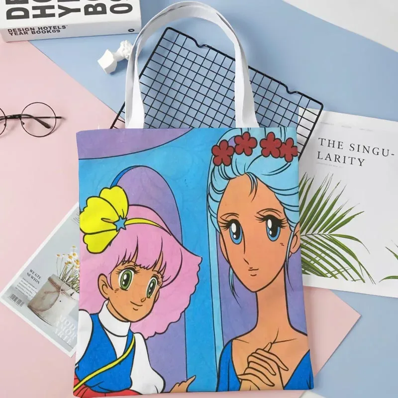 sac fourre-tout minky momo anime pour femme, sacs à provisions réutilisables, sac à main, cuillère à soupe, pliable, coton, initié au gril, fille, 1016wjy