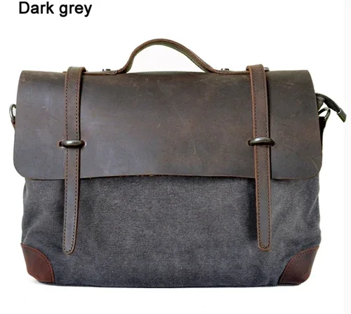sac messager vintage militaire en toile et cuir pour homme, sac à bandoulière, sac fourre-tout, sacoche en cuir, sac bandoulière