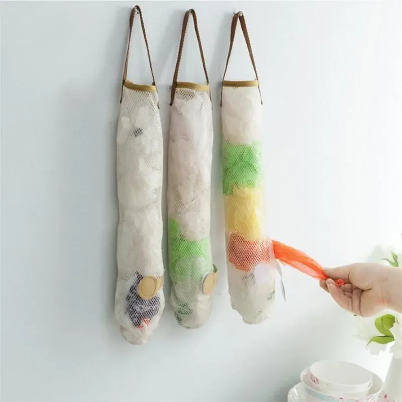 sac de rangement suspendu pour oignons et pommes de terre, sac en filet pour fruits et légumes, sac de rangement suspendu pour ail et oignons, organisateur de rangement