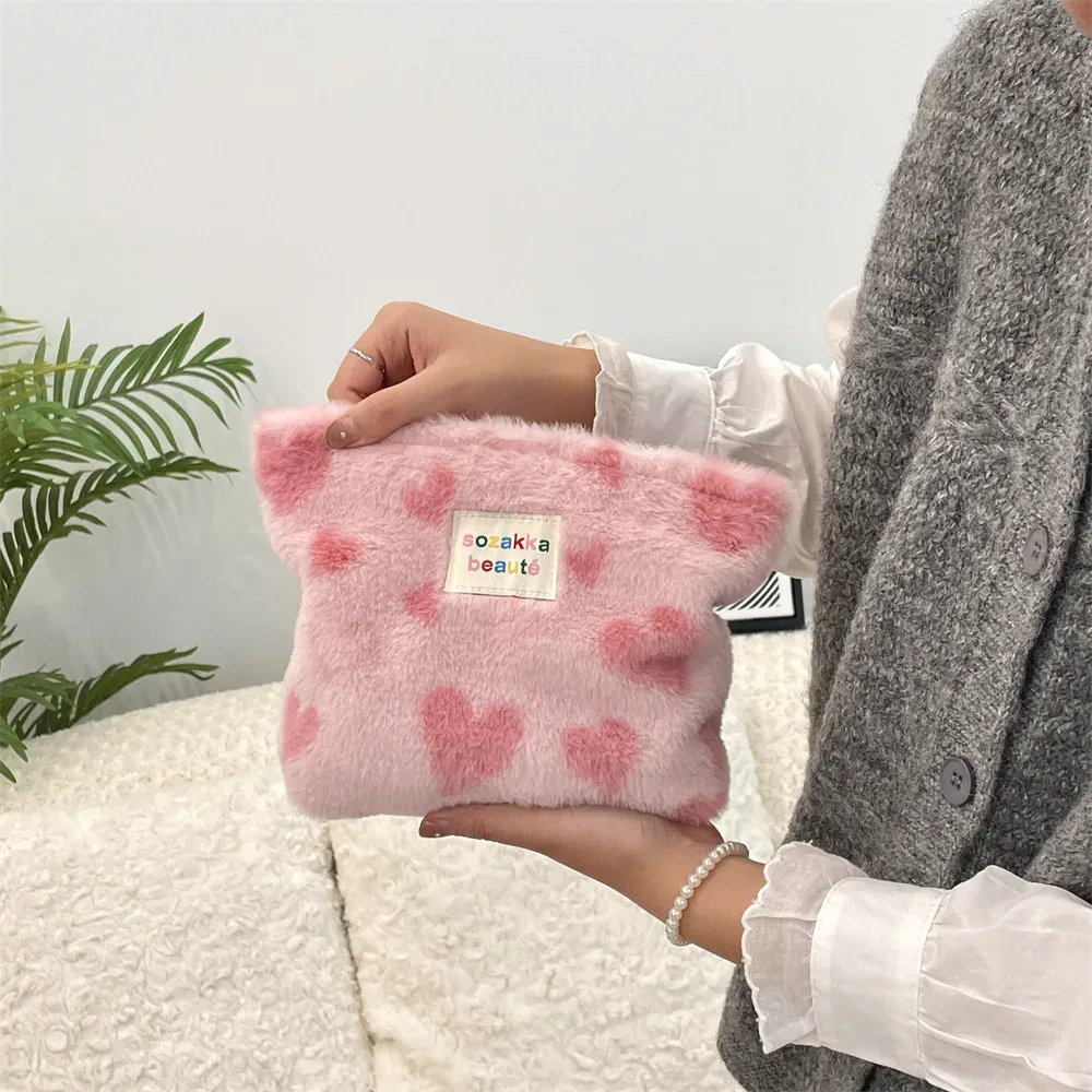 sac à cosmétiques pour femmes, pochette brodée marguerite florale, trousse de toilette de voyage coréenne, pochette de maquillage de beauté, trousse à crayons organisateur