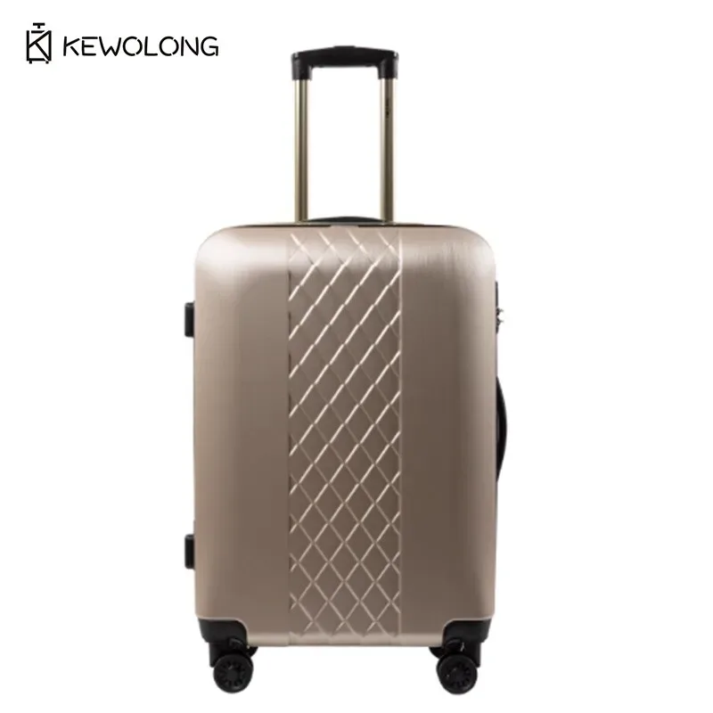 valise rigidite pc silencieuse serrure tsa motif géométrique diagonale forme rectangulaire couleur rose pâle usage voyage