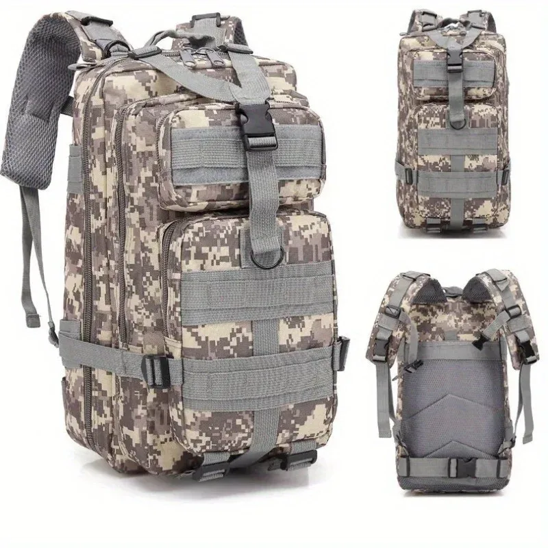 sac dos nylon tactique camouflage vert kaki doré gris noir bleu marron beige 30l extérieur sport chasse randonnée