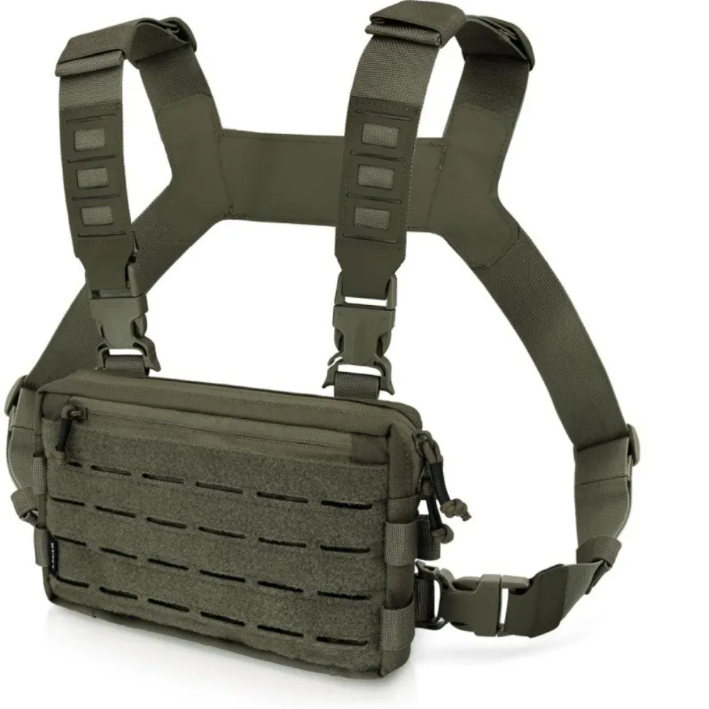 nouveau sac de poitrine en nylon 1000d pour hommes bandes réfléchissantes edc hip-hop streetwear sac à dos plusieurs poches sac de plate-forme de poitrine en nylon randonnée