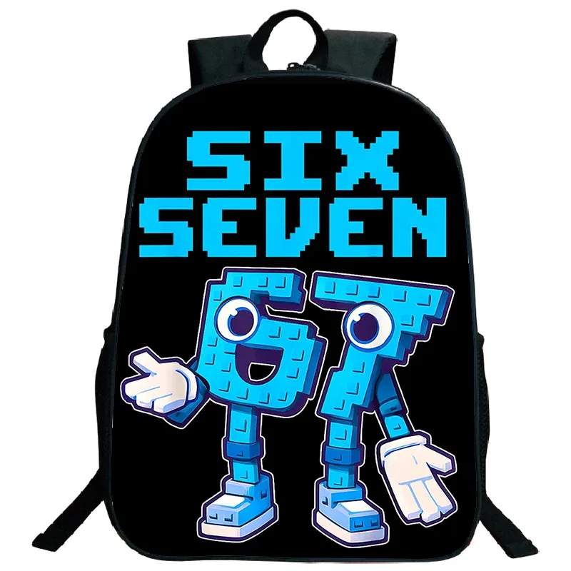 steal a brainrot 67 six seven sac à dos pour enfants, sac à dos de voyage pour étudiants, garçons et filles, sacs d'école au design amusant avec des chiffres, légers