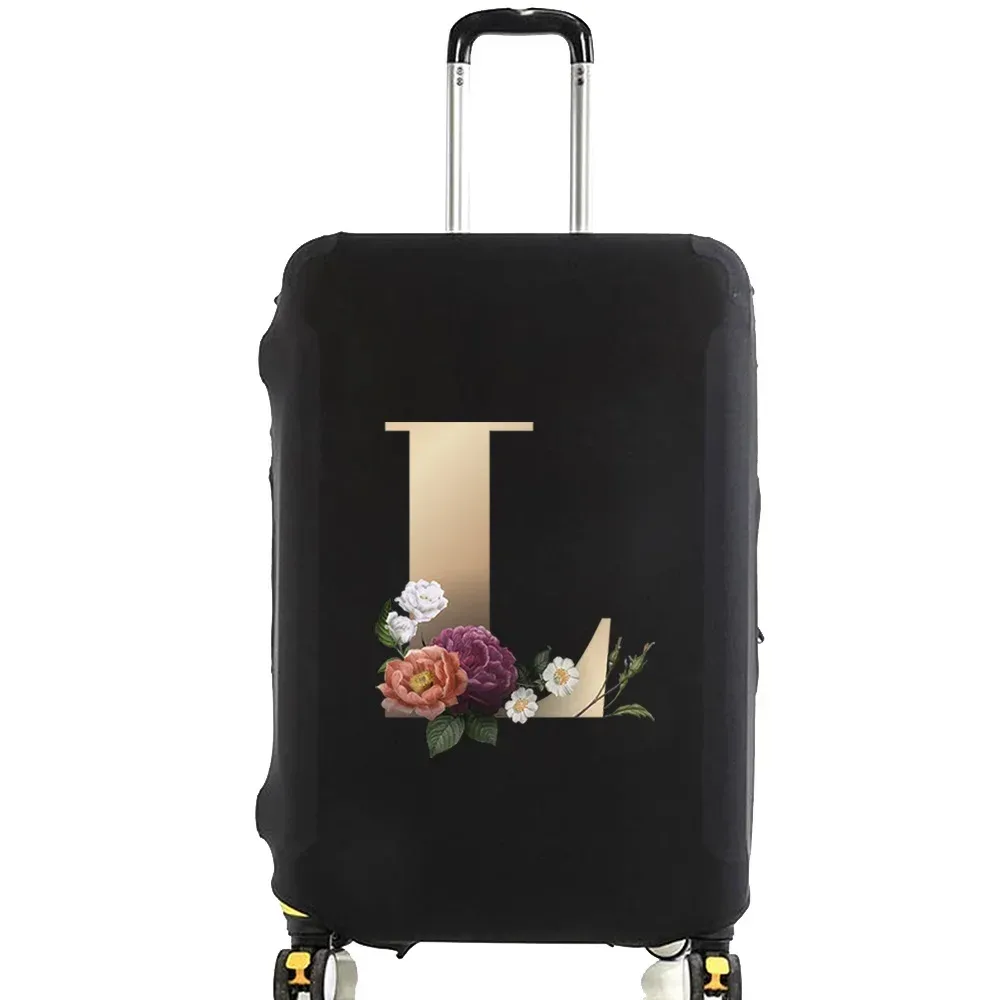 housse de protection pour valise de voyage, housse de protection élastique épaisse pour bagages de 18 à 28 pouces, étui de sac de voyage pour bagages, lettre dorée imprimée