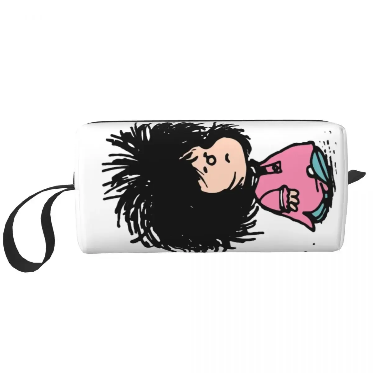 sac de maquillage personnalisé mafalda ballon coeur femmes voyage organisateur cosmétique mode quino manga dessin animé stockage trousses de toilette