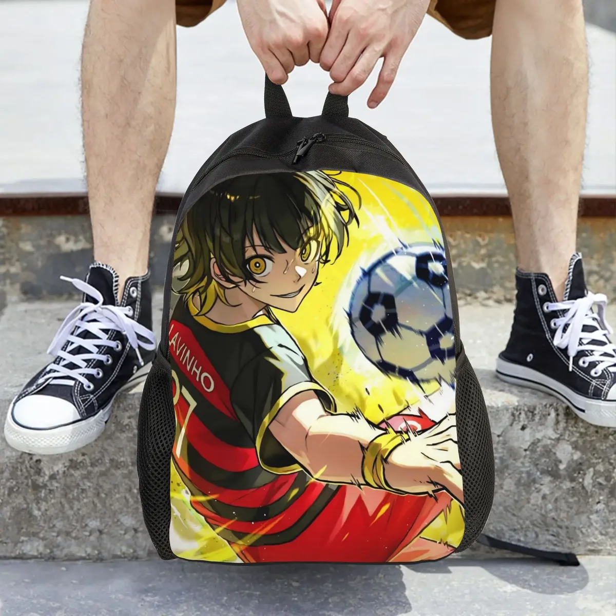 sac à dos tendance pour femme bachira meguru blue locks anime, sac d'école pour étudiant, sac à dos pour ordinateur portable, sac à dos de voyage pour enfants