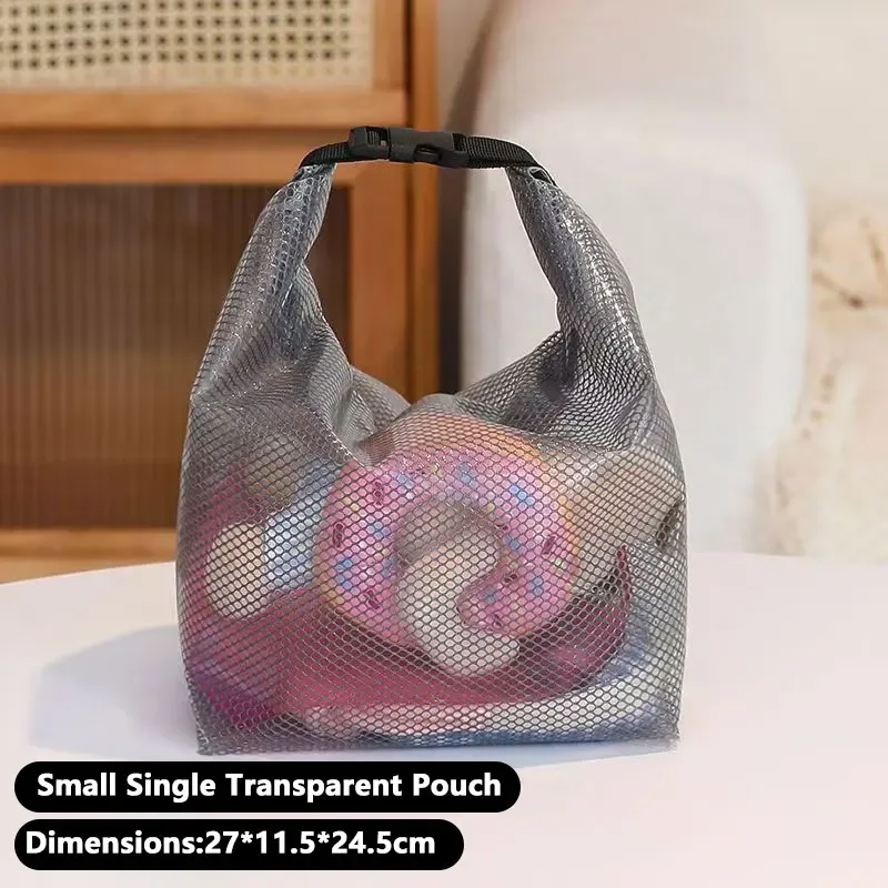 sac de rangement imperméable en maille pour vêtements de sport, natation, salle de bain, grande capacité, avec cordon de serrage, pour hommes et femmes, sac de toilette d'extérieur
