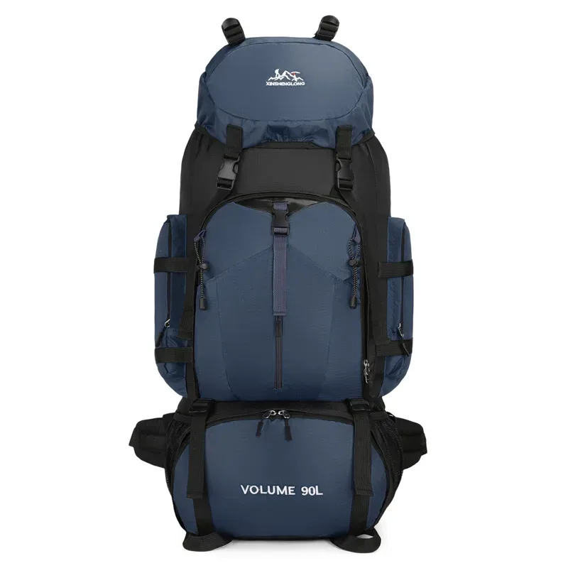 sac à dos de randonnée en plein air 90l, grande capacité, léger, pour hommes, double épaule, imperméable, respirant, confortable, oxf...