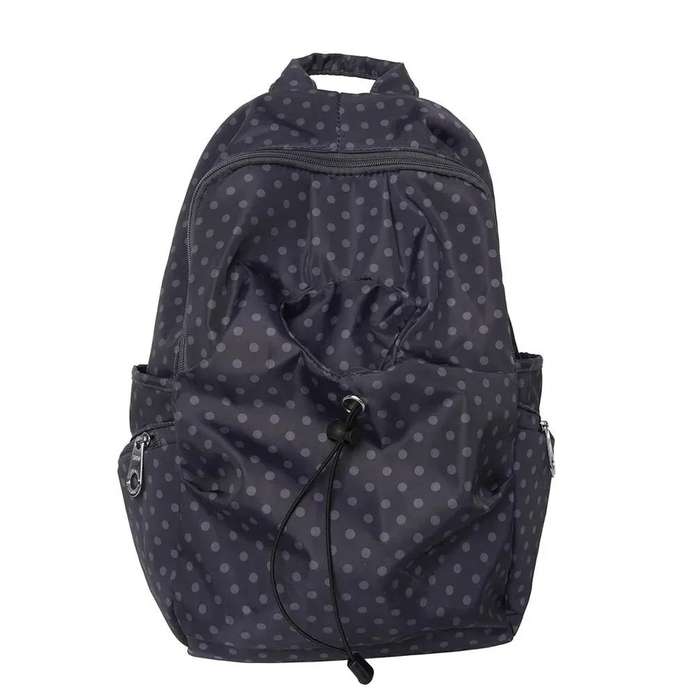 sac à dos en nylon anti-éclaboussures à pois, spacieux, léger, pour étudiants, lavable, durable, sac de voyage, sac de week-end
