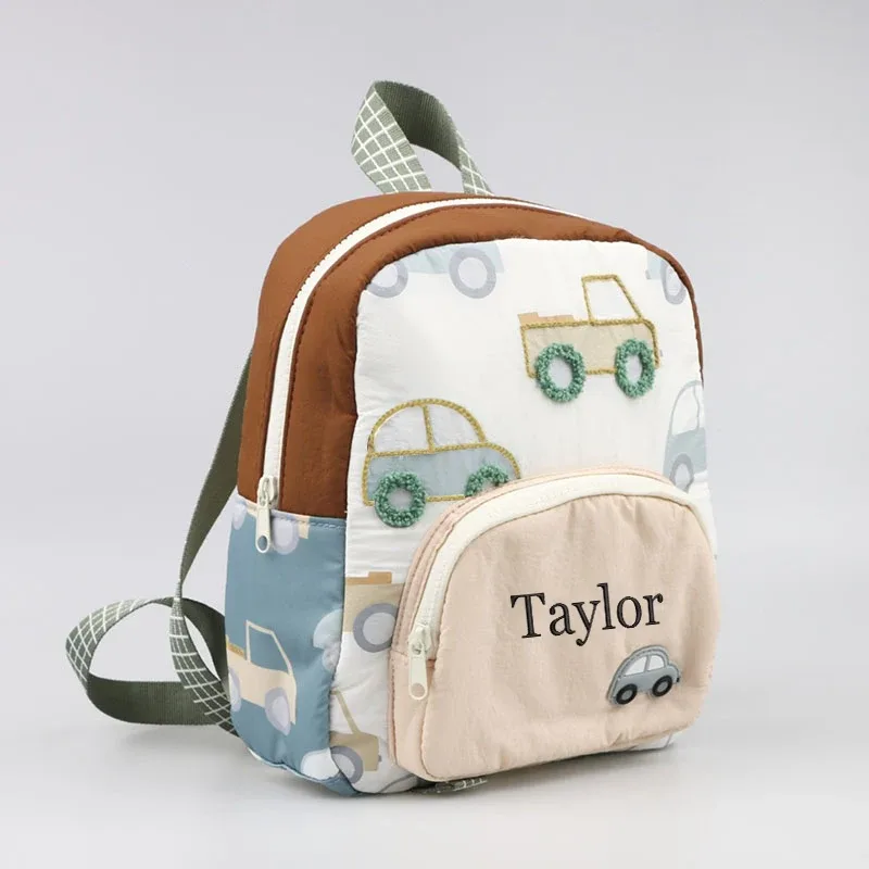 broderie personnalisée/style standard 2 options, blocs de couleurs dopamine, sac à dos élégant, sac à dos décontracté, super mignon !! !