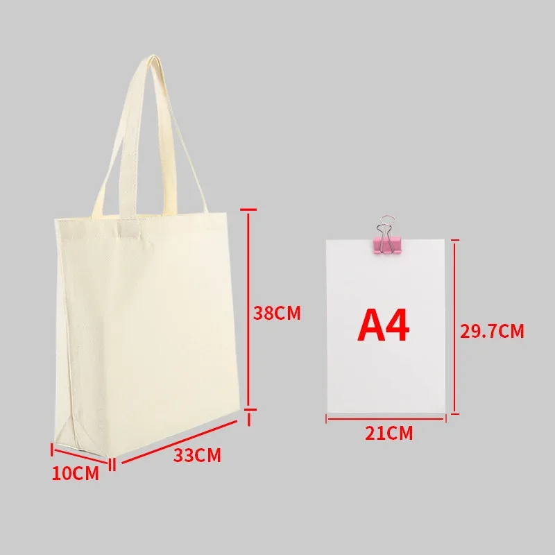 iskybob sac en toile de grande capacité sac à bandoulière sac à main beige pliant eco fourre-tout sacs réutilisable bricolage sac de rangement d'épicerie sac à provisions