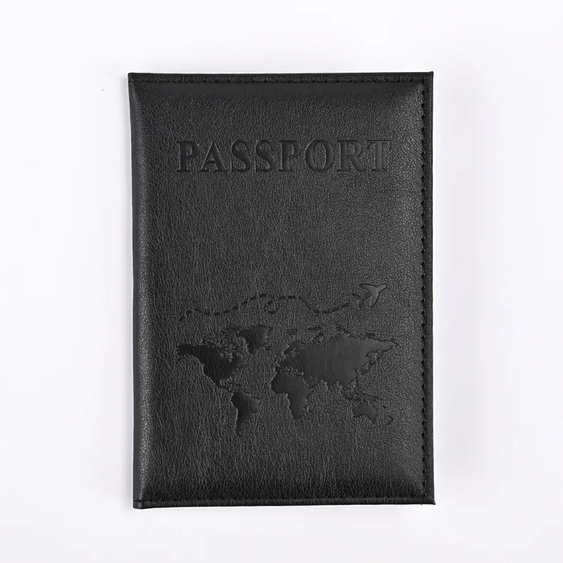 étui de passeport en cuir pu pour hommes et femmes, décoloration solide, billet de voyage, housse de protection, porte-carte d'identité, nouveau