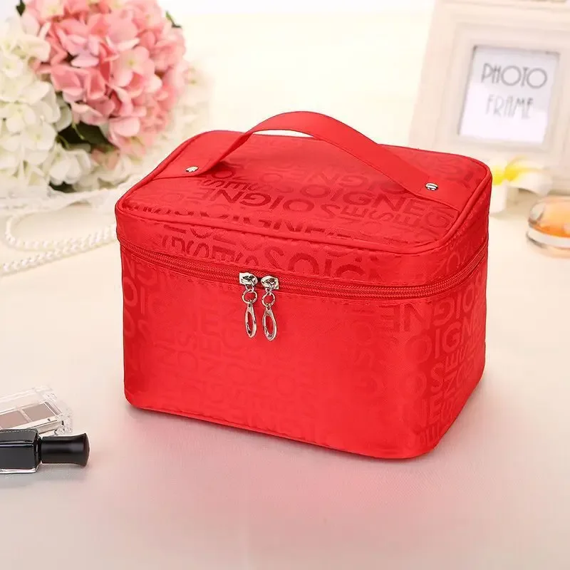 trousse de maquillage pour femmes, sac de rangement de cosmétiques de grande capacité, sac de lavage de toilette pliable, essentiels de voyage, sac à cosmétiques portatif