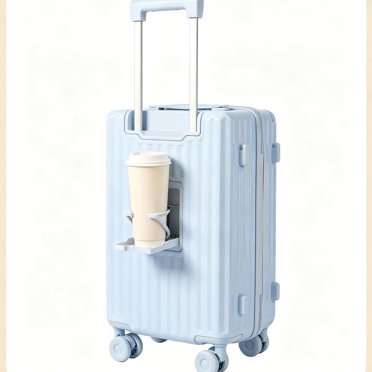 valise à roulettes bunnyfly de 20 pouces, grande capacité, en polycarbonate, avec roues universelles silencieuses, couleur bonbon