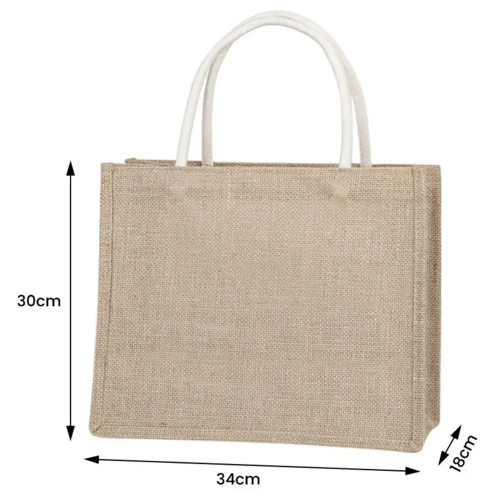 sac fourre-tout en toile de jute imperméable vintage, sacs en bambou, sac à main beige décontracté de grande capacité, sacs de plage portables, sacs d'évaluation de voyage