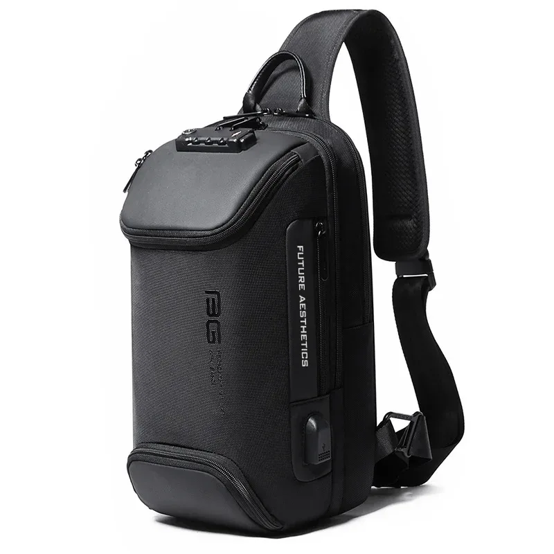 bange nouveau modèle classique sac bandoulière antivol pour homme, léger, avec port usb, pour affaires et extérieur