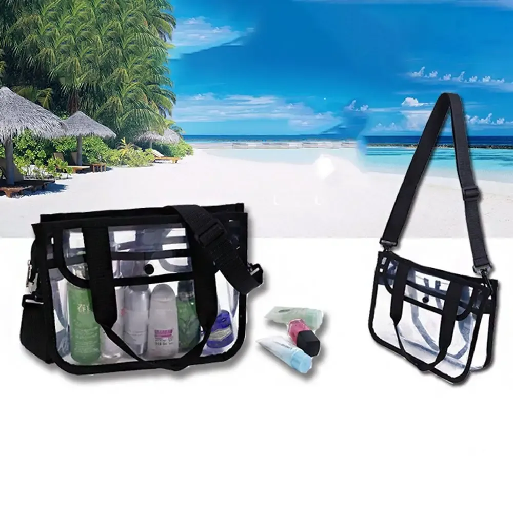organisateur de voyage, étui de rangement, trousse de toilette de plage, pochette à maquillage, sac à cosmétiques en pvc, sac de rangement pour articles de toilette, sac à bandoulière pour femme