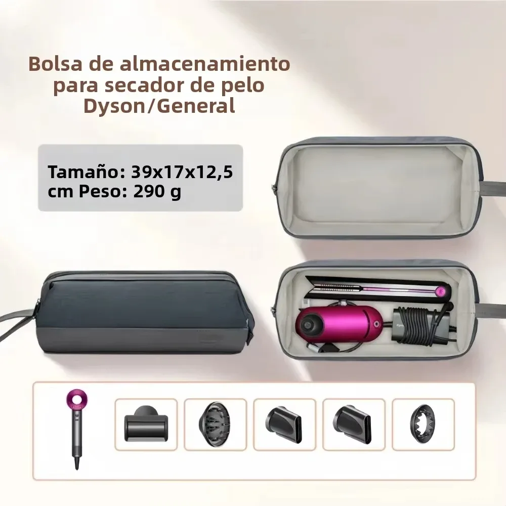 étui de transport pour sèche-cheveux en cuir pu, organisateur de rangement, étanche, anti-poussière, pochette de voyage portable pour dyson