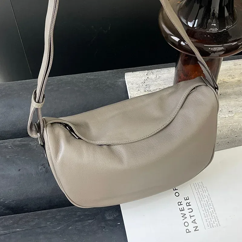sac à main de luxe à bandoulière en cuir véritable de haute qualité pour femmes, sac à bandoulière de grande capacité, sac de selle rétro en cuir de vache à la mode