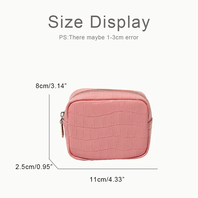 personnaliser les initiales en cuir véritable motif crocodile pochette mini boîte sacs de maquillage pour les femmes de luxe concepteur 2026 nouveau en cuir de vache naturel voyage affaires organisateur sac
