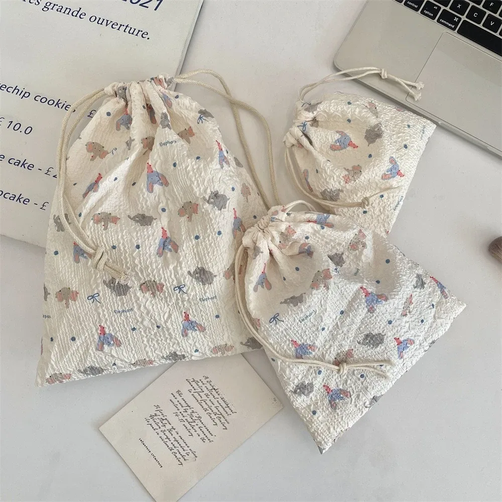 trousse de maquillage portable kawaii pour femme, trousse de toilette kawaii, rangement de cosmétiques, étui à cosmétiques de voyage, étui à cordes de proximité, jolie trousse de maquillage florale