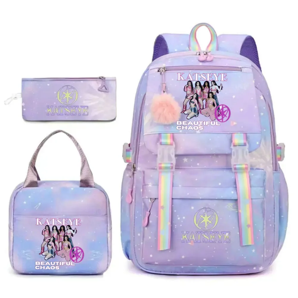 sac dos toile tissu doux motifs graphiques bandes arc ciel poignées rétractables sangles coussin air grande capacité unisexe voyage école