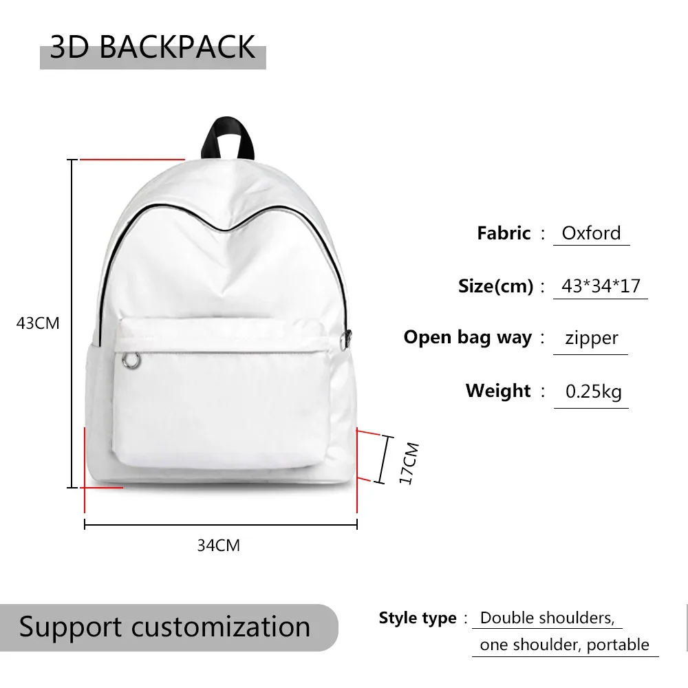 personnaliser le logo du sac à dos cadeaux personnalisés sacs à provisions personnalisés sacs de voyage bricolage sac fourre-tout tendance sac de retour à l'école grande capacité