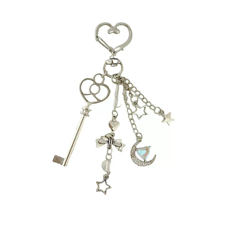 exquis porte-clés breloque sac y2k blue moon, pendentif style ins, bijoux, breloques pour étui de téléphone et écouteurs, accessoires de sac à dos, cadeau