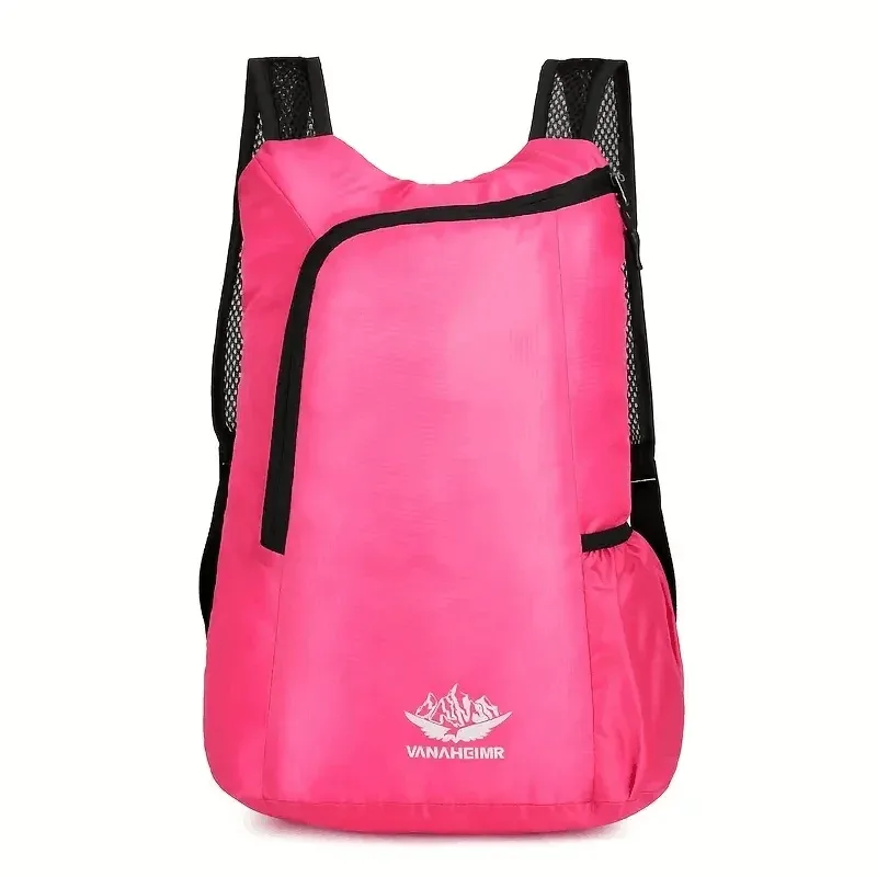 sac dos oxford université gris clair accents noirs motif montagne poche ouvrante pliable extensible capacité inférieure trente litres bandouliere confortable respirante