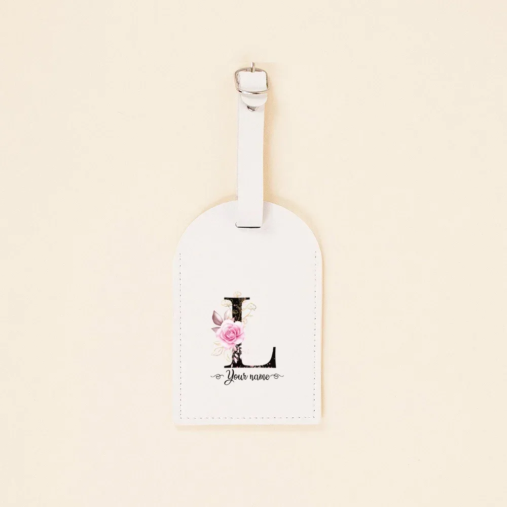 étiquette bagage cuir pu blanc rabat pellicule transparente protection confidentialité voyage usage multiple cadeaux occasions spéciales
