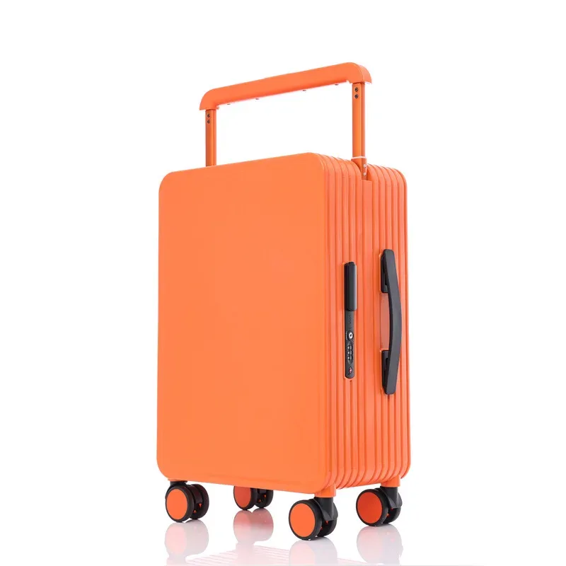 valise pc antirayures antipoussiere toupie roues poignées orange blanc bleu grandecapacite voyage fonctionnelle compartimentsinternes zippés