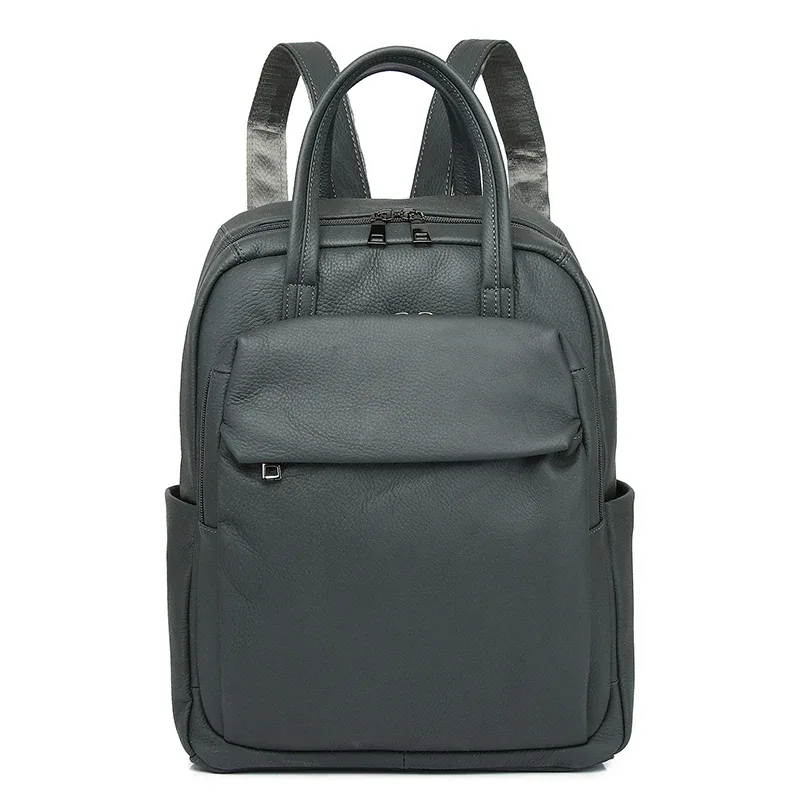 sac à dos en cuir véritable, adapté aux femmes et aux hommes, multifonctionnel et de grande capacité, peut être placé sur une valise cadeau