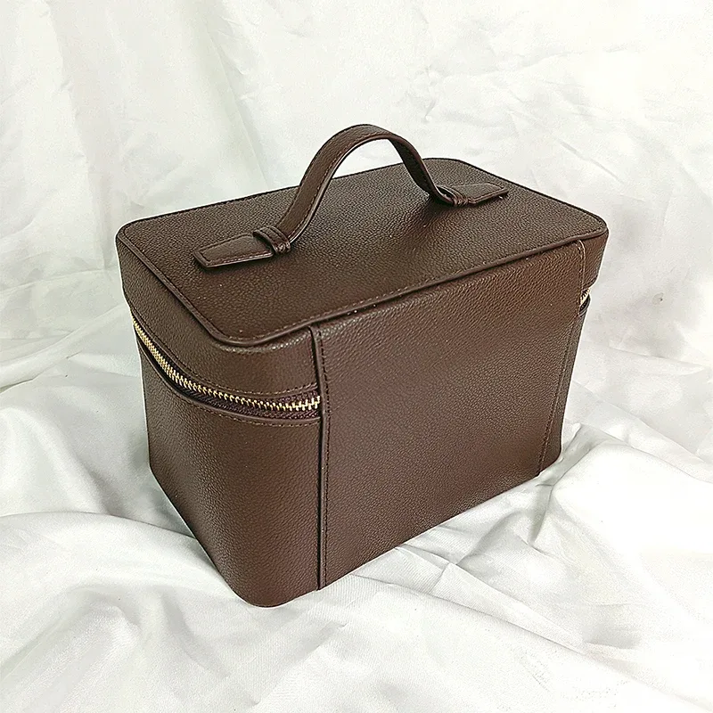 sac de voyage cosmétique portable de luxe pour femme, personnalisable avec nom, en cuir pu, grande capacité, étui à maquillage, livraison directe, sac de maquillage tendance pour femme