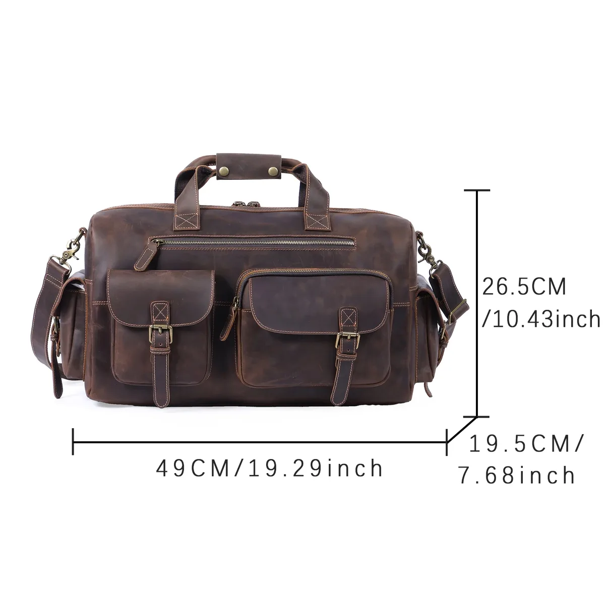 sac de voyage vintage s.worker en cuir de vachette pleine fleur, grande capacité, bagage à main, sac de week-end en cuir véritable