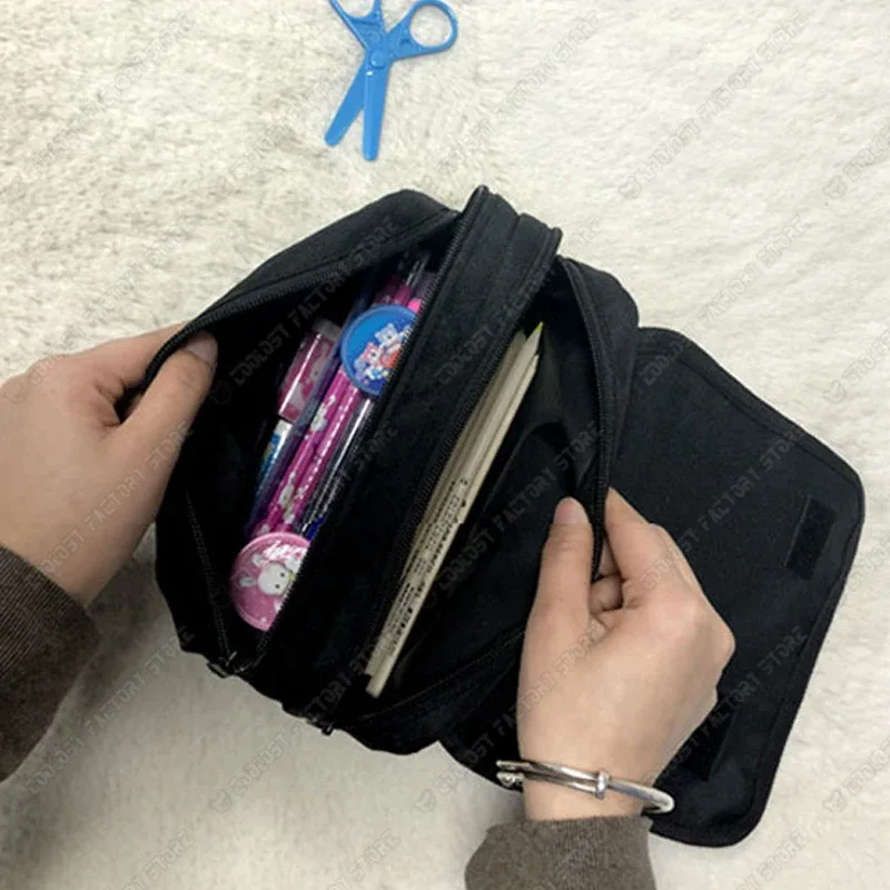 trousse à cosmétiques motif chien d'interconnexion, papeterie de maquillage, troupeau de contribuables allemands, chiots shih tzu, sac à crayons, porte-pinceaux