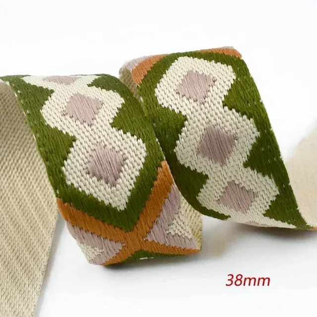 meetee-sangle jacquard en polyester, sangle de sac à dos, ruban de reliure pour vêtements, accessoires de couture, 38mm, 2 mètres