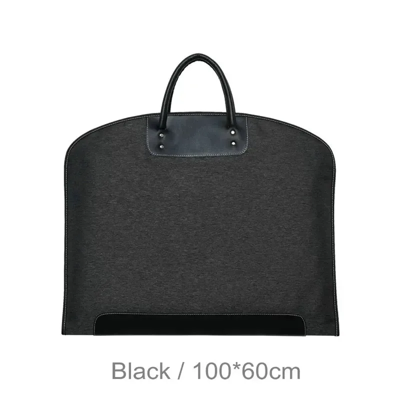 sac de transport pour costume homme haut de gamme, pour voyages d'affaires, sac à vêtements long et étendu, en tissu oxford épais, noir/bleu marine
