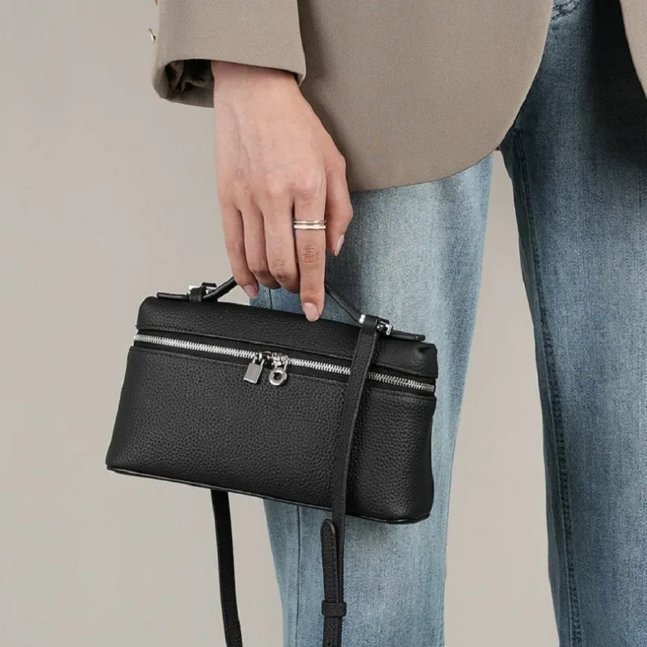 sac à bandoulière en cuir grainé de litchi, style premium et de niche, sac pour femme simple et tendance, sac à main mini exquis, sacs bandoulière.