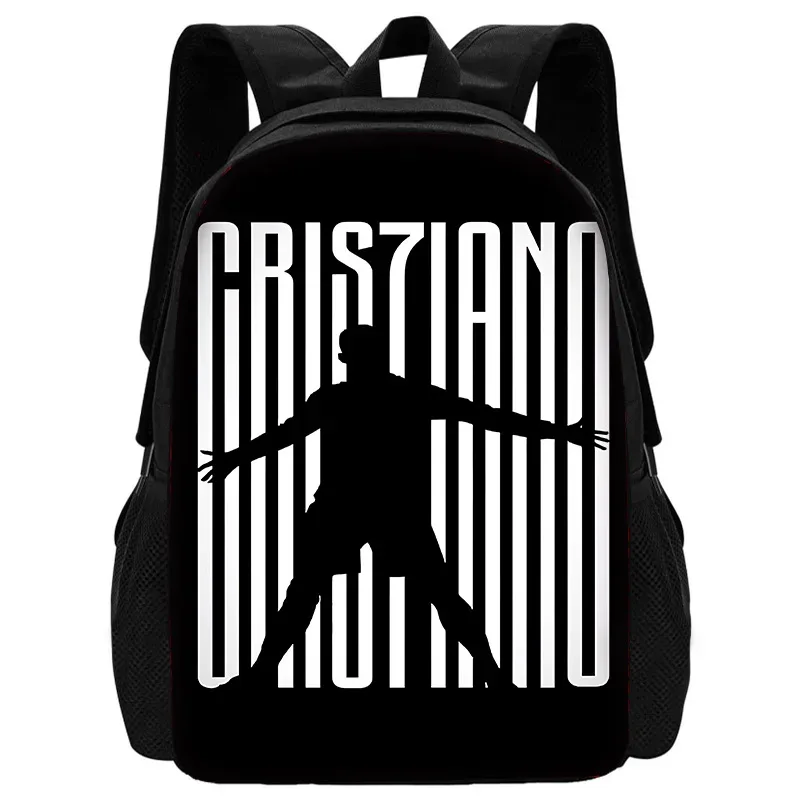 sac à dos de football r-ronaldos cr7 pour enfants, avec sacs à déjeuner, sacs à crayons, sacs d'école pour garçons et filles, meilleur cadeau