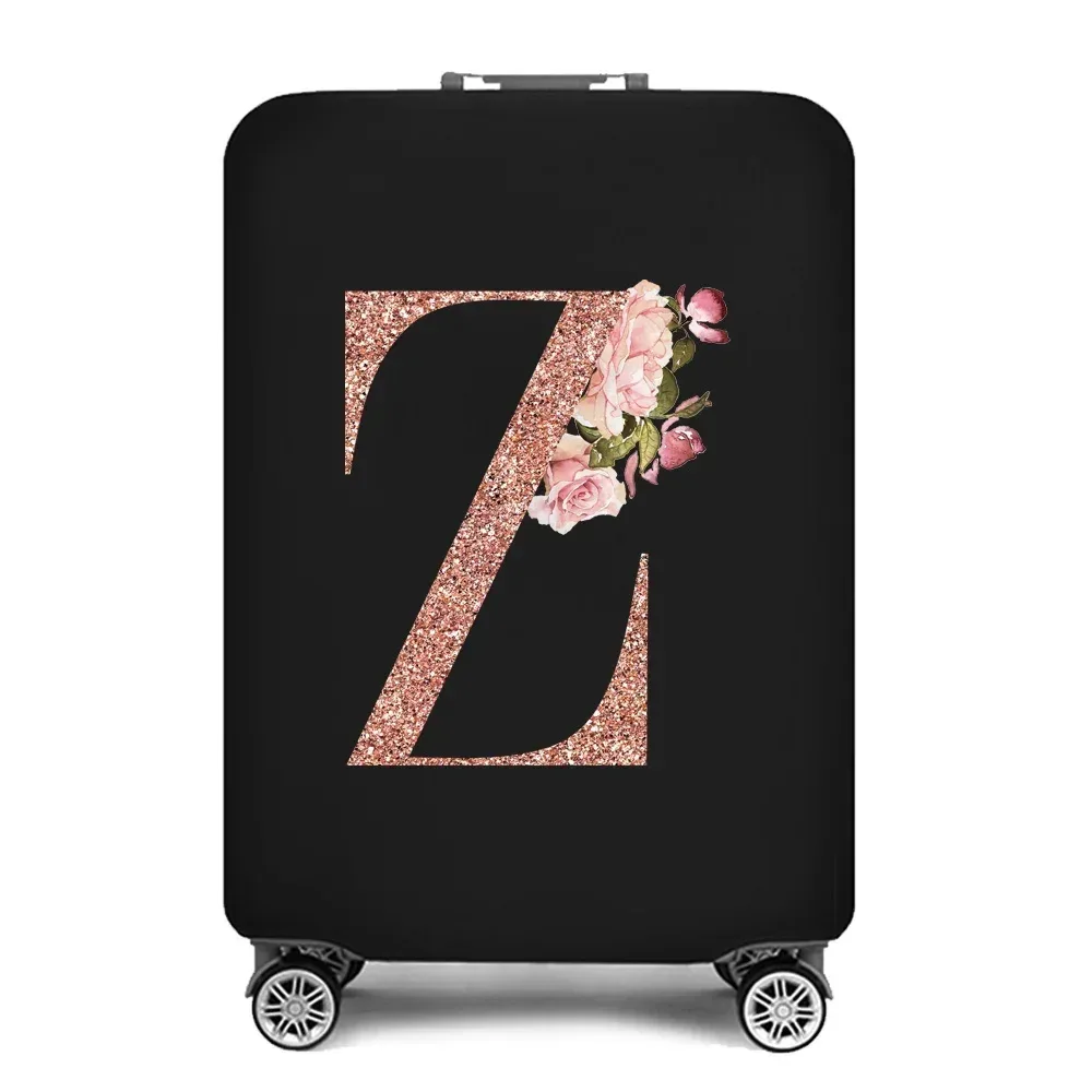 juste de protection élastique pour bagages, optique portable, housse anti-poussière simple, protection anti-rayures, impression or rose, accessoires de voyage
