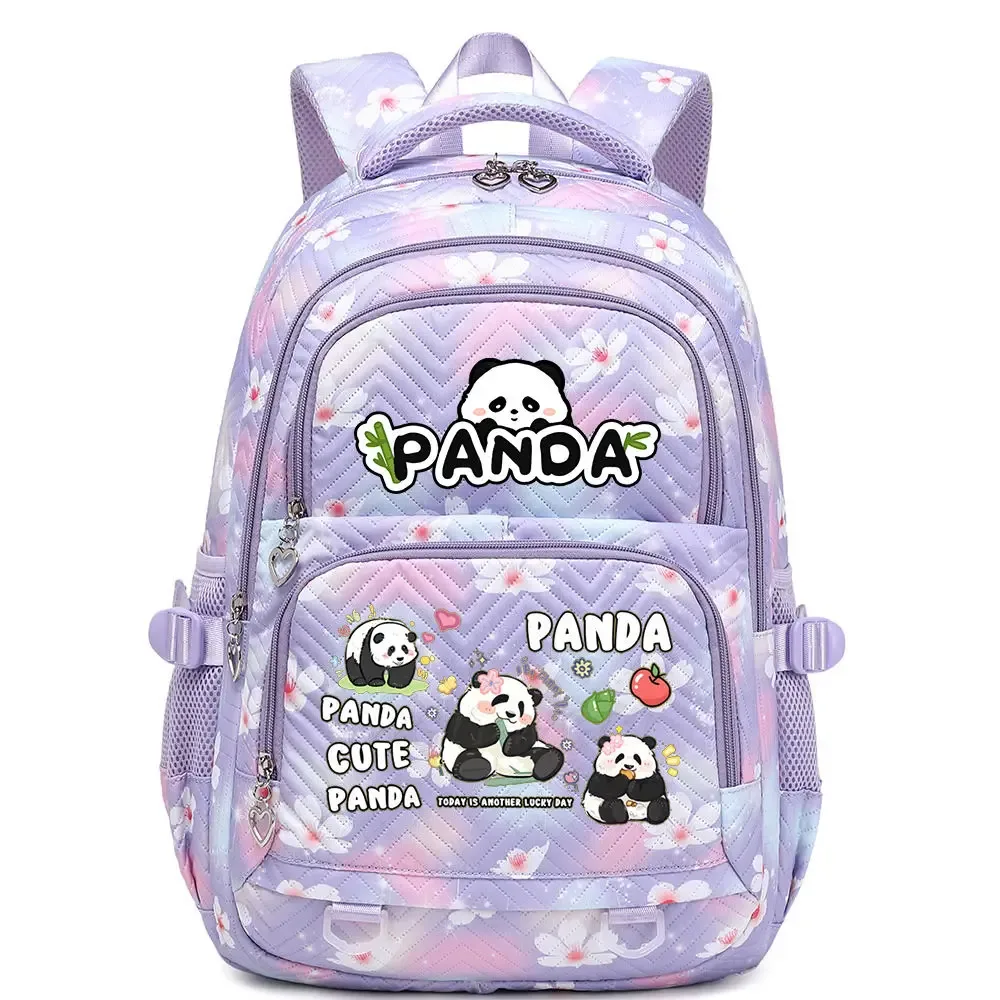 nouveau panda he hua sac à dos mignon dessin animé imprimé étudiant cartable mode garçons filles haute qualité grande capacité voyage sacs à dos