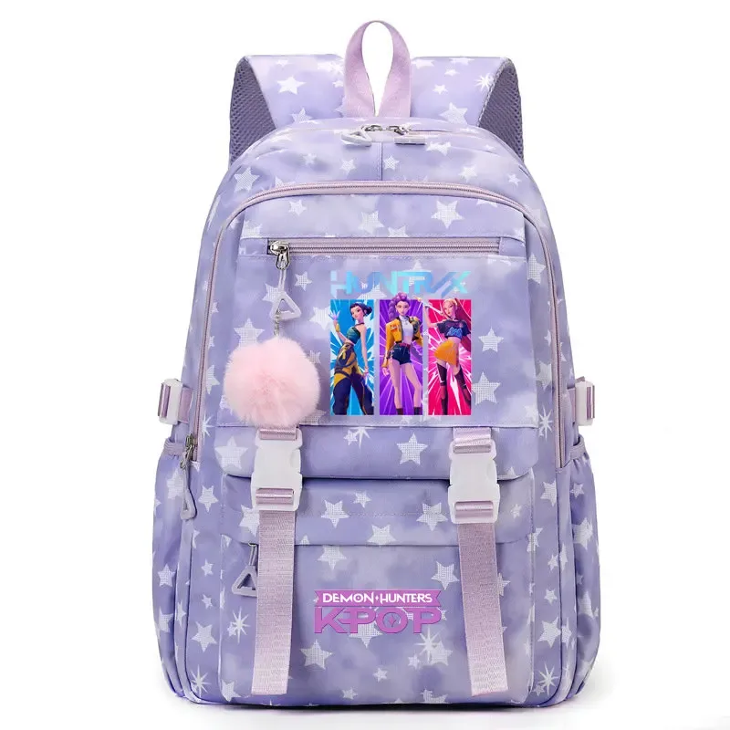 sac à dos kpop demon hunters pour étudiantes, lycéennes, collégiennes, polyvalent, adapté au quotidien et aux activités de plein air