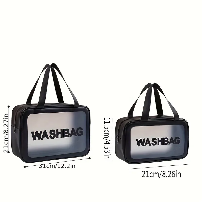 sacs de rangement transparents portables pour voyage, sacs de toilette imperméables, trousses de maquillage transparentes