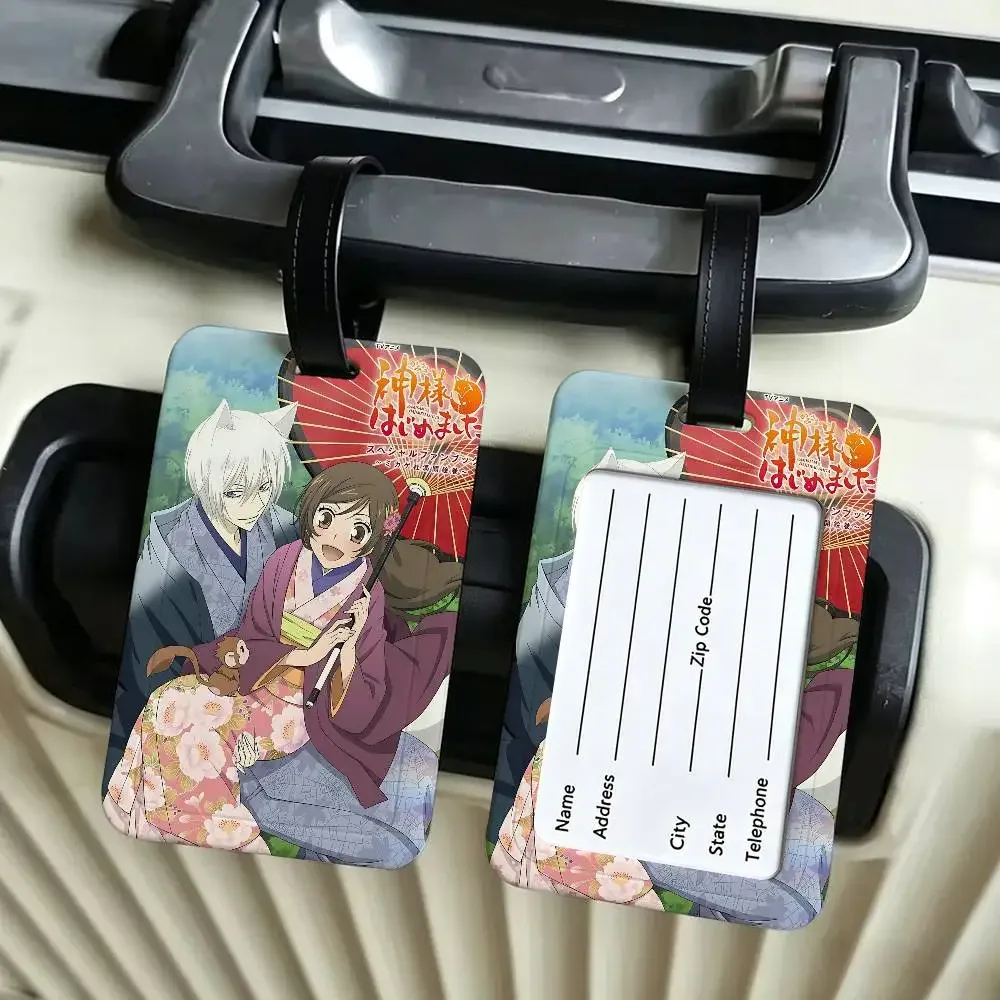 étiquette de bagage portable anti-perte anime k-kamisama kiss magazine, étui de carte d'informations en pvc, étiquette de voyage pour valise et sac à dos