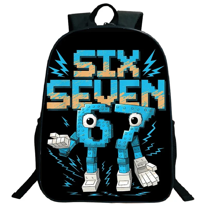 steal a brainrot 67 six seven sac à dos pour enfants, sac à dos de voyage pour étudiants, garçons et filles, sacs d'école au design amusant avec des chiffres, légers