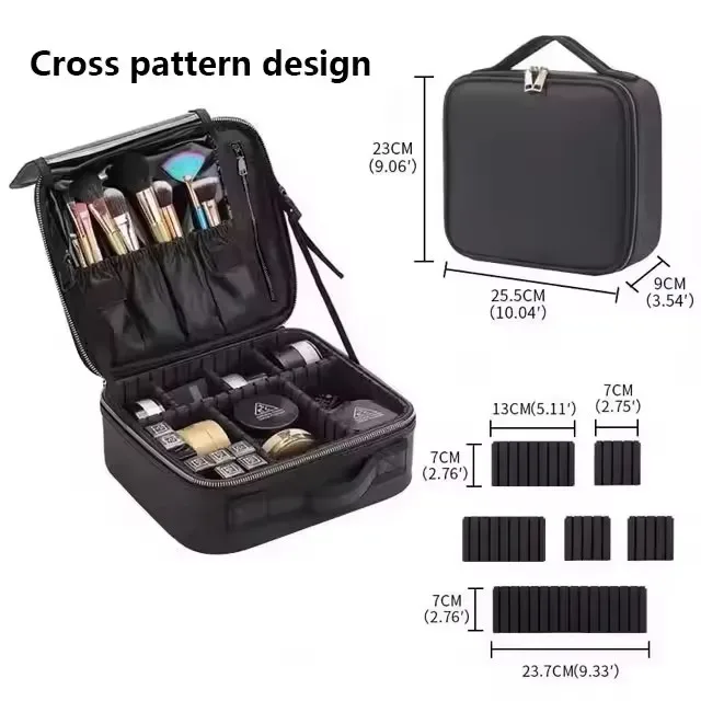 nouvelle trousse de maquillage pour femmes, étanche, pour voyage, rangement de pinceaux de beauté, outils de broderie, étui cosmétique professionnel, boîte de maquillage